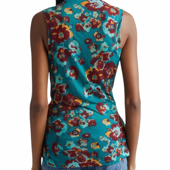 NWT Ulla Johnson Naia Top in Jade Floral M - Picture 2 of 10